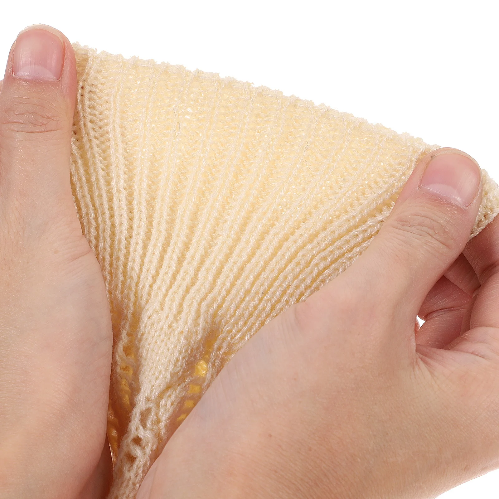 

Women Winter Knit Fingerless Gloves Pink Hand Crochet Thumbhole Arm Warmers Acrylic Wool Mittens for Office Driving Typing 23cm