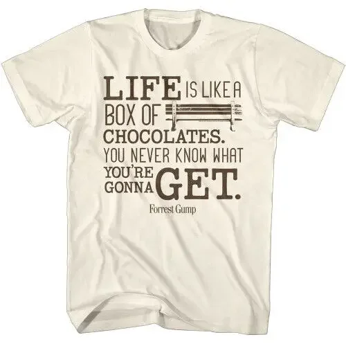 Forrest Gump Box Of Chocolates T Shirt Tan