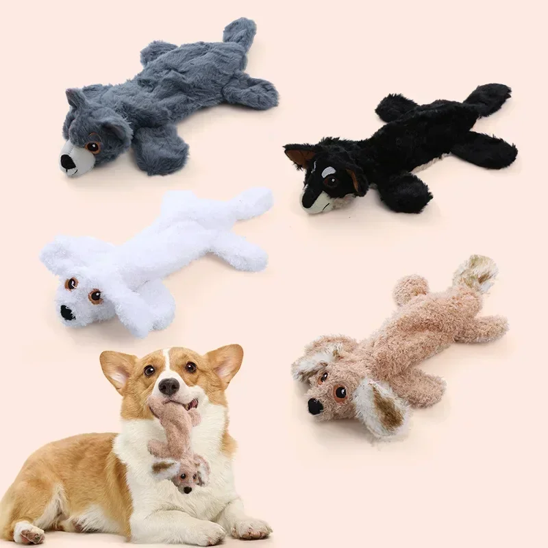 

Plush fur shell dog toy Bite resistant vocal pet products Grinding teeth cleaning educational doll