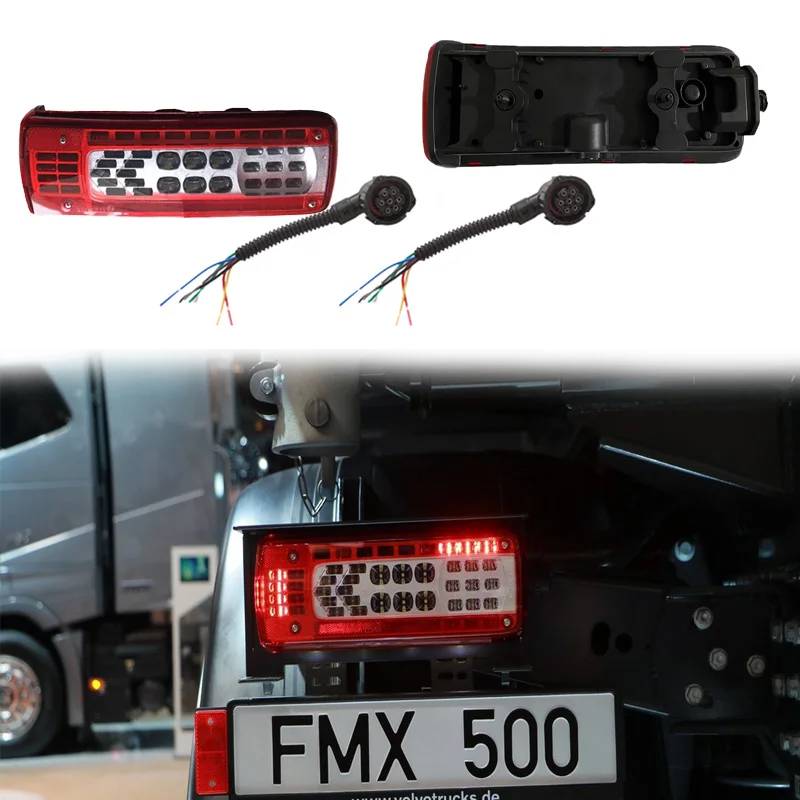 

2PCS LED Rear Tail Lamps for VOLVO fm9 fm12 fh12 fh13 fmx500 Truck 82483073 82483074