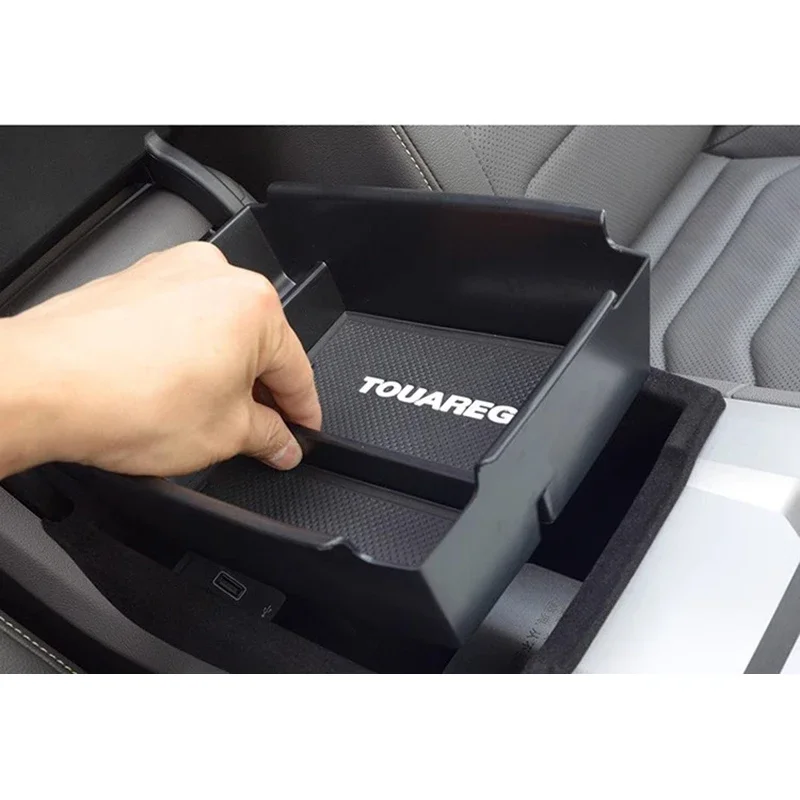 for VW touareg Armrest Center Box storage 2019 2020 2021 2022 2023 Container Organizer Tray Central Glove