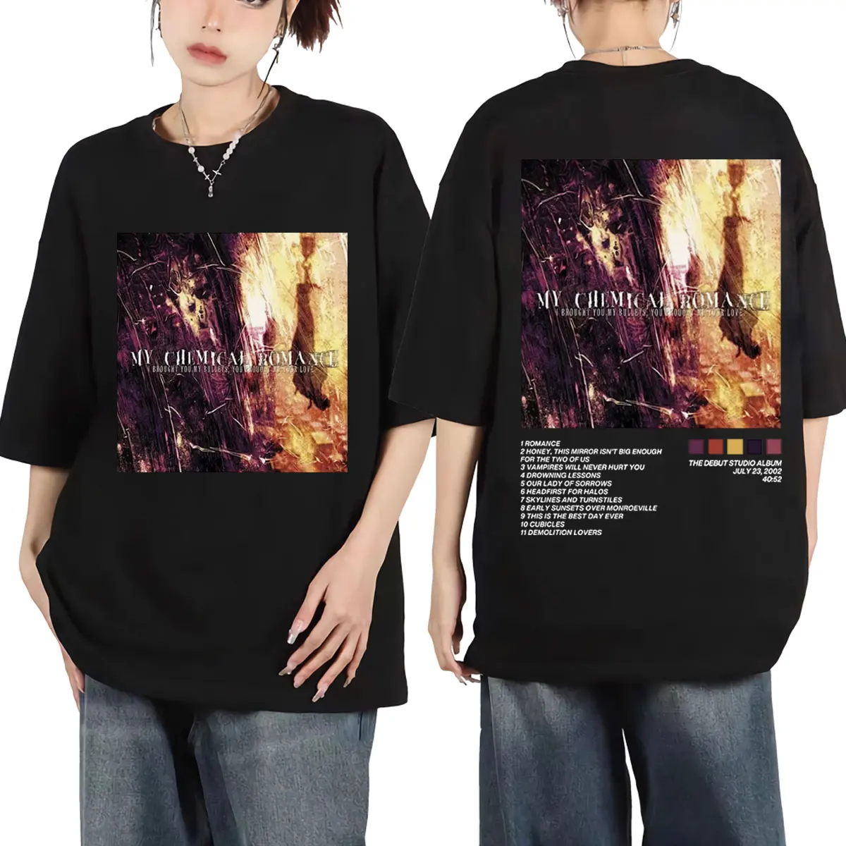 

Rock Band My Chemical Romance Album Poster Print T-shirt Harajuku Rock Oversized T-shirts Men's Women's Fashion Vintage T Shirts