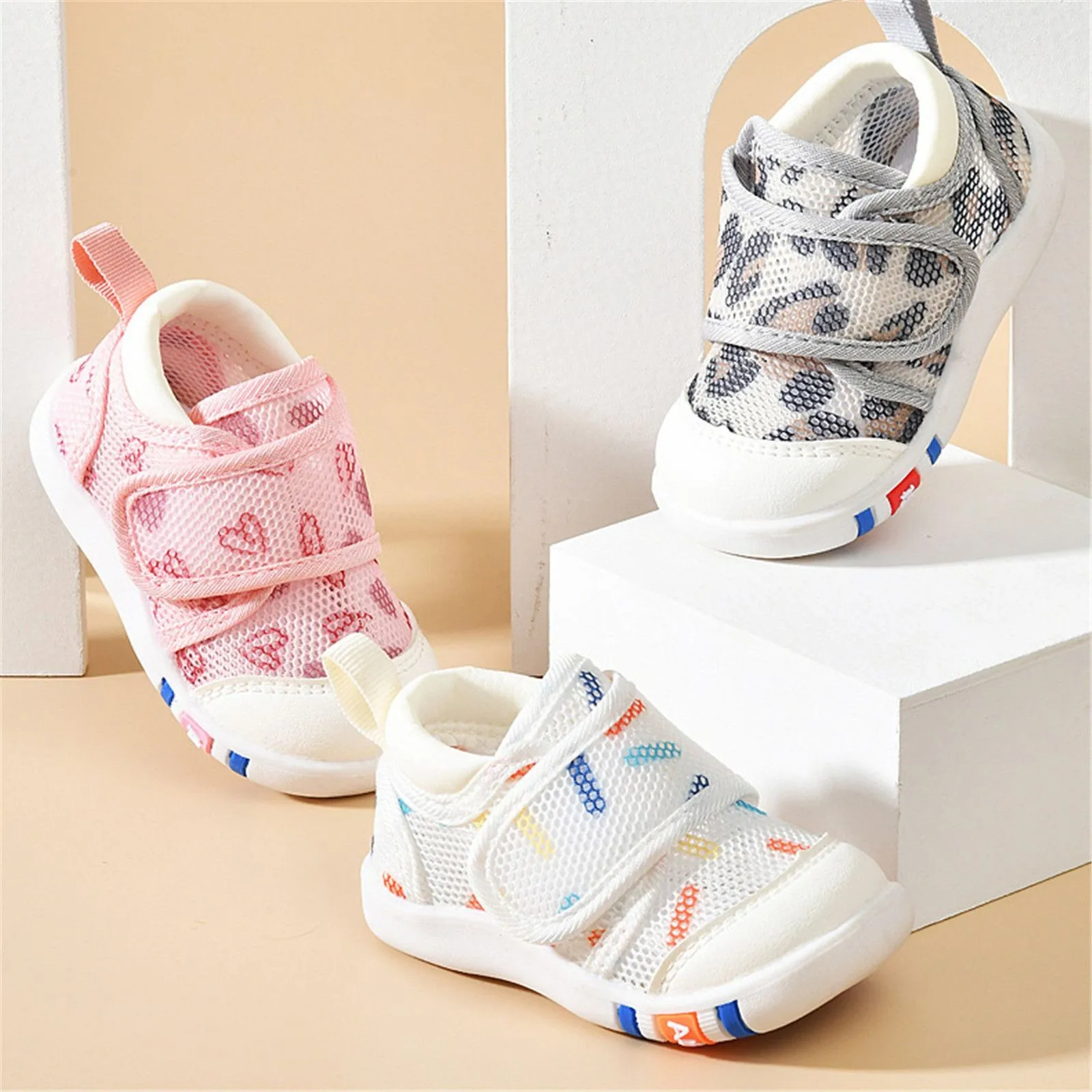 0-3 Years Infant Toddler Girls Boys Shoes Summer Light Sandals Flat Bottom Non Slip Breathable Mesh Hollow Out Toddlers Sandals