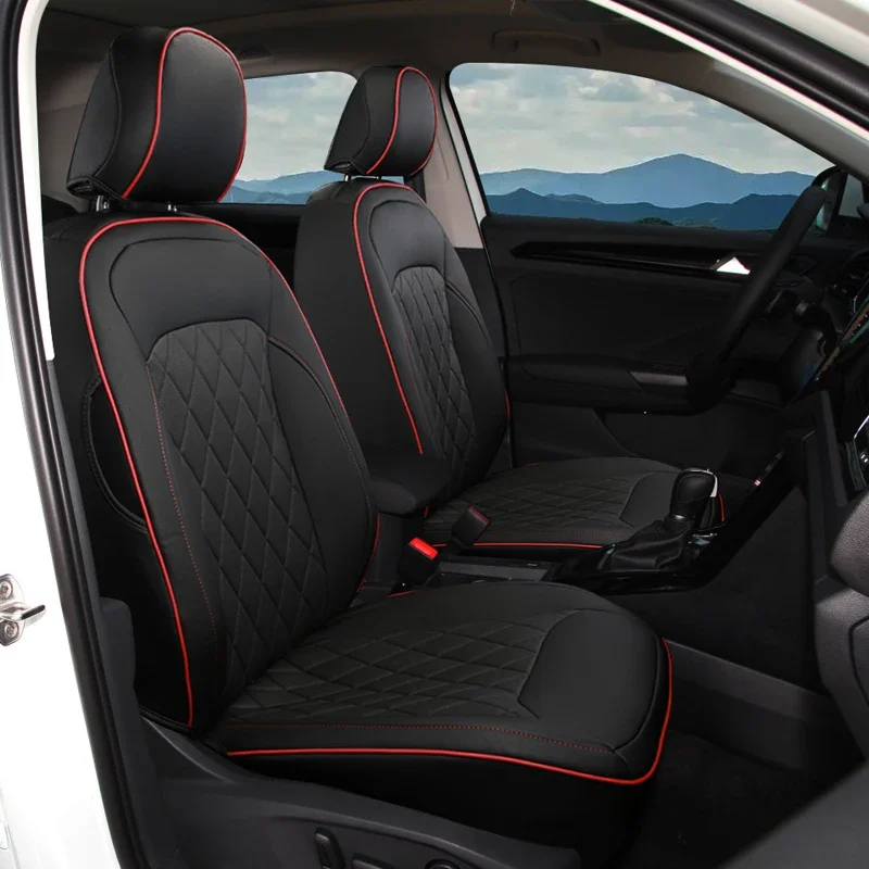 سيارة ثلاثية الأبعاد غطاء وسادة مقعد محيطي كامل مخصص لفولكس واجن T-ROC 2018-الحاضر الجلود واقية مقاوم للماء ملحق