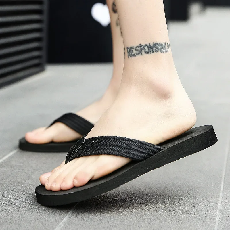 2023 Men Flip-flops Men\'s Beach Slippers For Droping Shipping Size 40-45