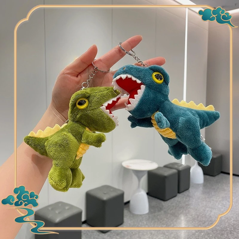Simpatico ciondolo in peluche con piccolo dinosauro, articoli per il venditore ambulante, commercio all'ingrosso di bambole, bambola Tyrannosaurus rex, portachiavi, peluche