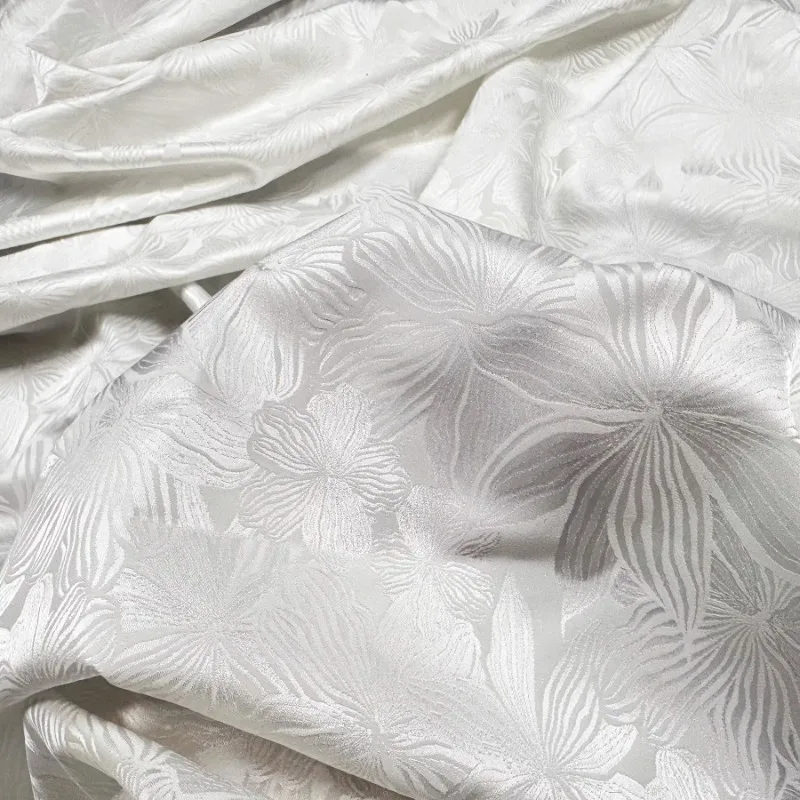 

Black White Solid Color Dark Pattern Jacquard Fabric Dress Windbreaker Set Fashion Fabrics for Diy Sewing Clothing Cloth