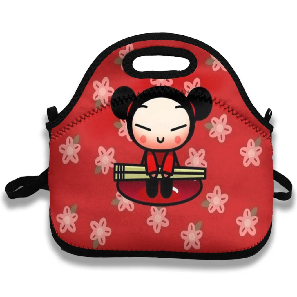 

Pucca Garu Children's Lunch Bag Thermal Insulation Aluminum Film High Quality Waterproof Oxford Cloth Portable Lunch Bags