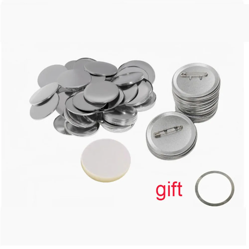 

100 Sets Metal Frosted Chest Badge Brooch DIY Consumables for Button Dutch Needle or HUI XING Clip