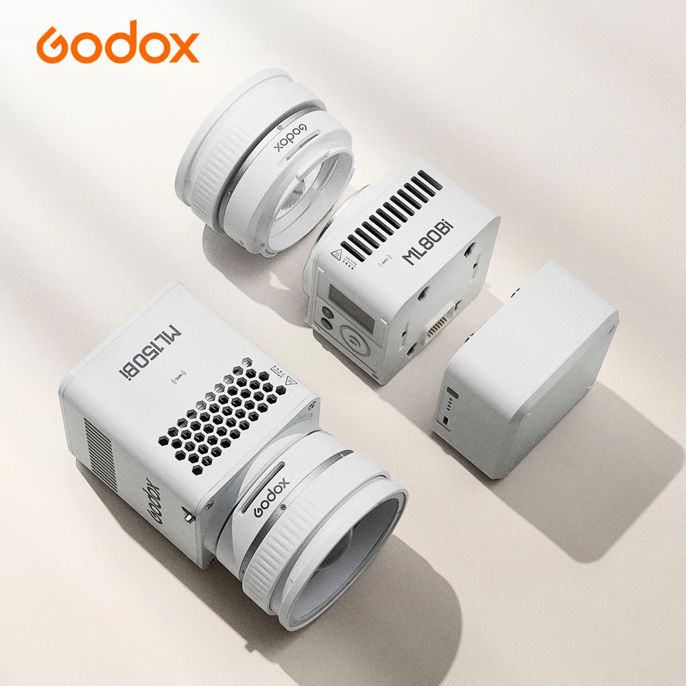 Godox ML80Bi ML150Bi Bi-Color LED Video Light 2800-6500K App Control Portable Lights for Camera Outdoor Shooting Llive Streaming