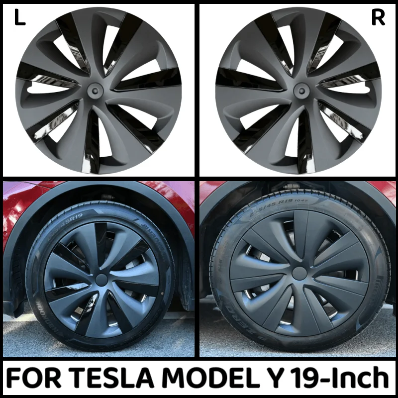 

4PCS HubCap 19 Inch Wheel Caps Automobile Performance Replacement Hub Cap Full Rim Cover Accessories For Tesla Model Y 2020-2024