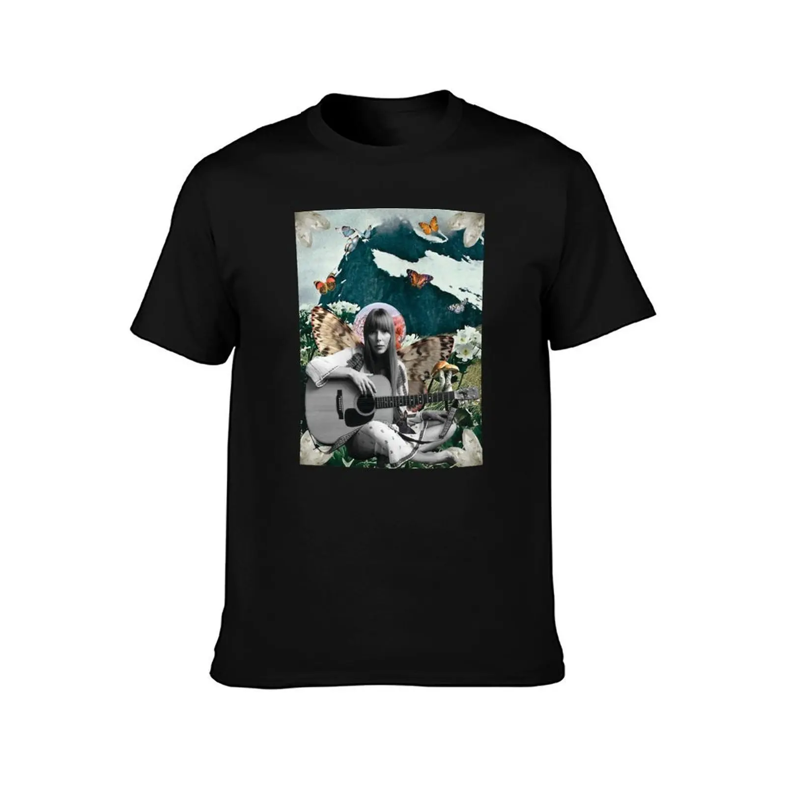 Joni Mitchell T-Shirt, Summer Casual Cotton Tee, Oversized Streetwear Tops, Vintage Graphic Print, Loose Fit Short Sleeve