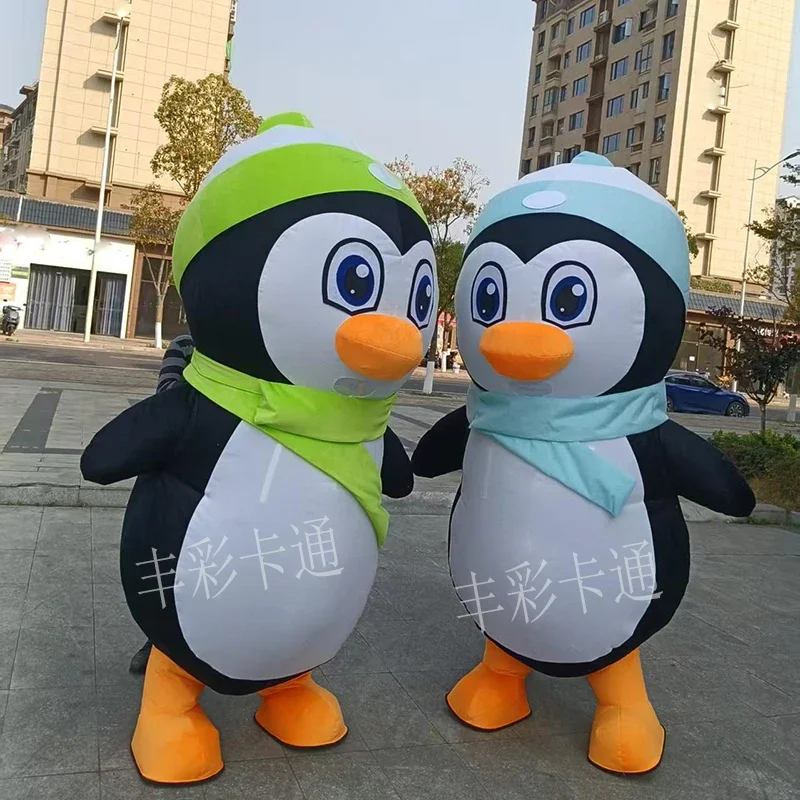 

2.6m Giant Plush Inflatable Penguin Mascot Costume Advertising Walking Doll Clothes Halloween Christmas Fancy Party Suits