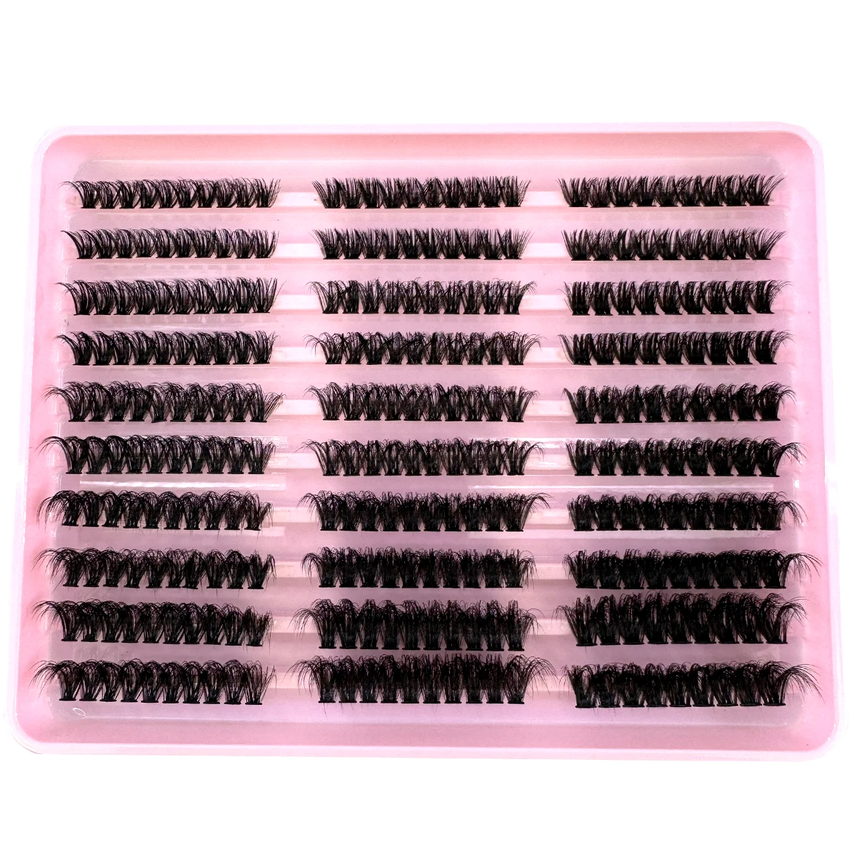 5D flauschige dicke Wimperncluster C/D Curl Wispy Einzelwimpern 290 Fächer 60+80+100 Mix Wimpernverlängerungen Falsche Wimpern