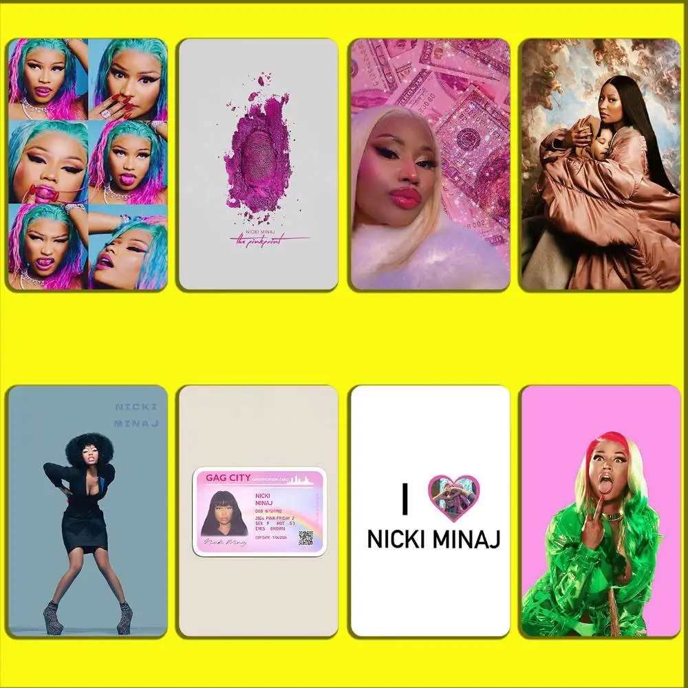 

Singer Rapper N-Nicki Minaj Card Stickers For Debit Bank Credit Cards Metro Bus Pass Sticker Decoration Cover Skin