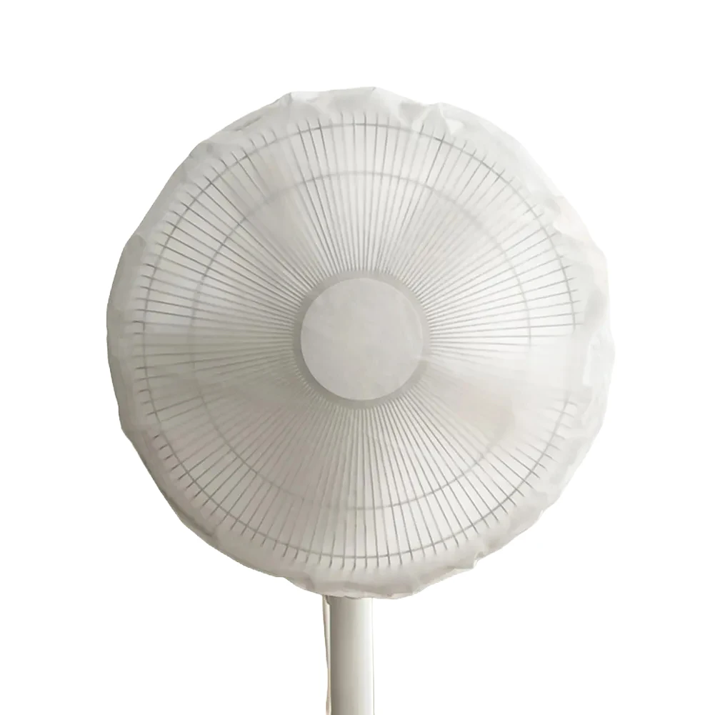 Dustproof Fan Cover for Electric Fans Washable PEVA Material Half cover 45x45cm Reliable Protection Transparent White