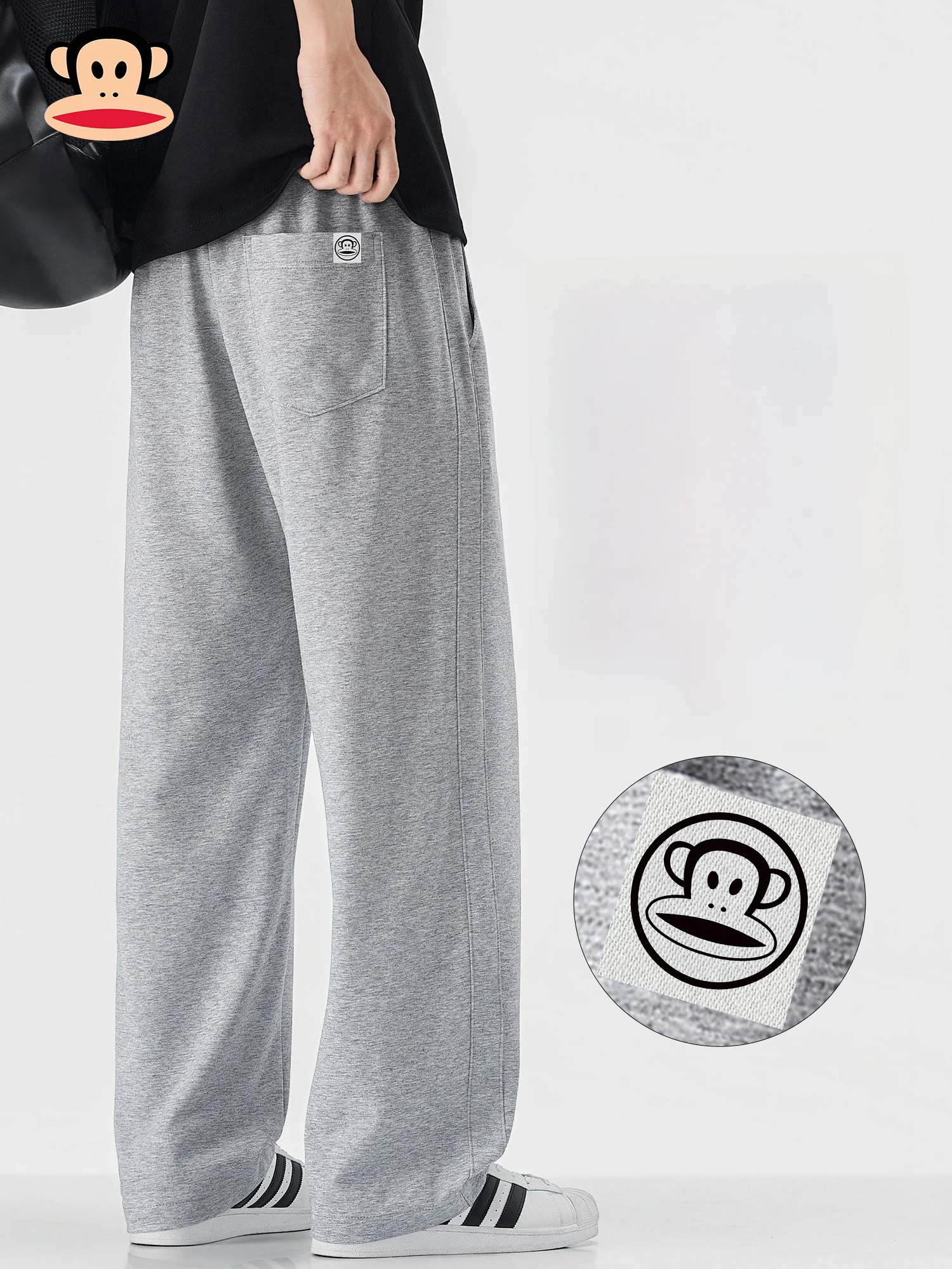 

Мужские повседневные брюки Paul Frank прямого кроя, весна 2026, однотонные, свободные, струящиеся, спортивные, молодежные, модные, трендовые