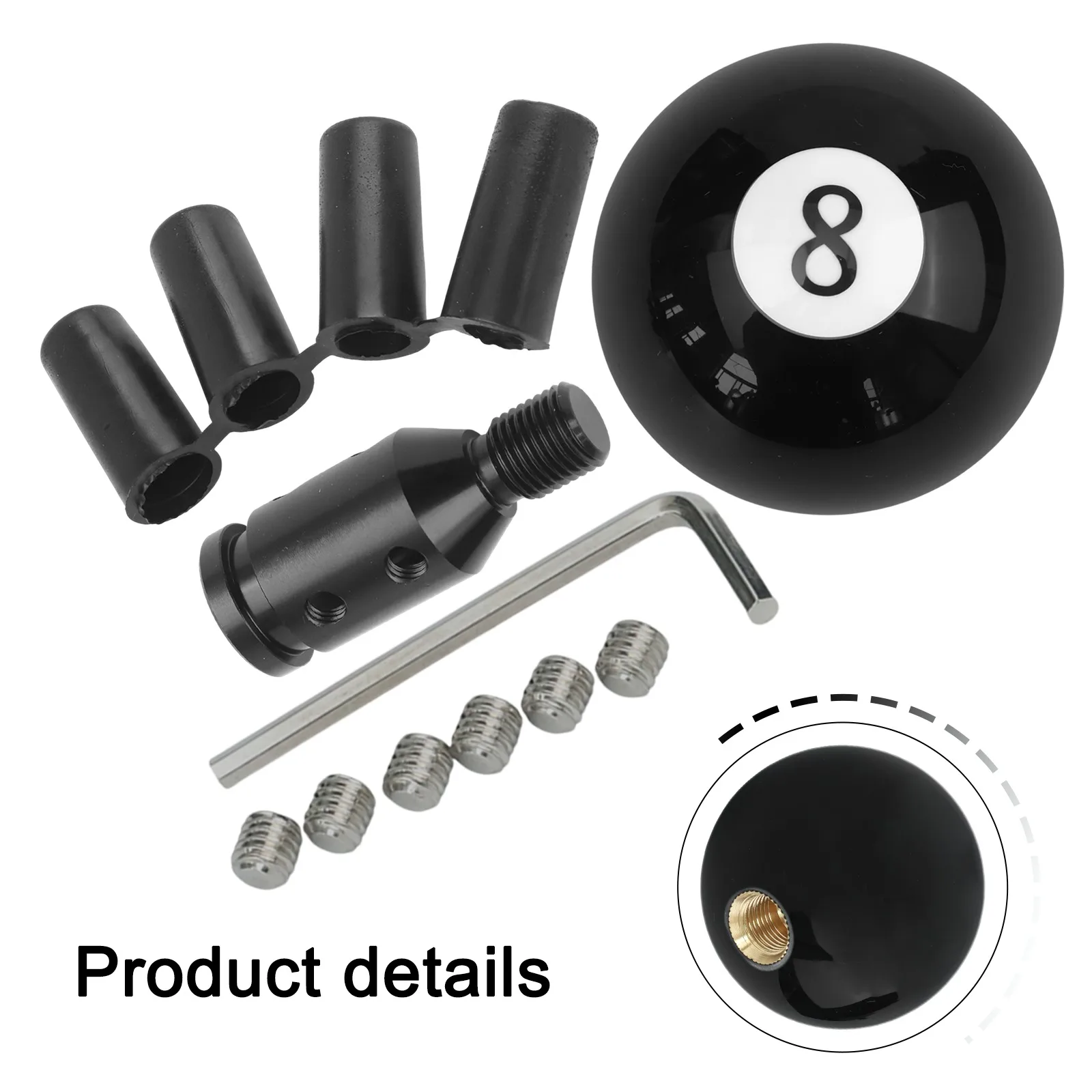 Transform Your Vehicle\\\\\\\'s Look with an 8 Pool Billiard Ball Gear Shift Knob Quick Installation on Most Car Models