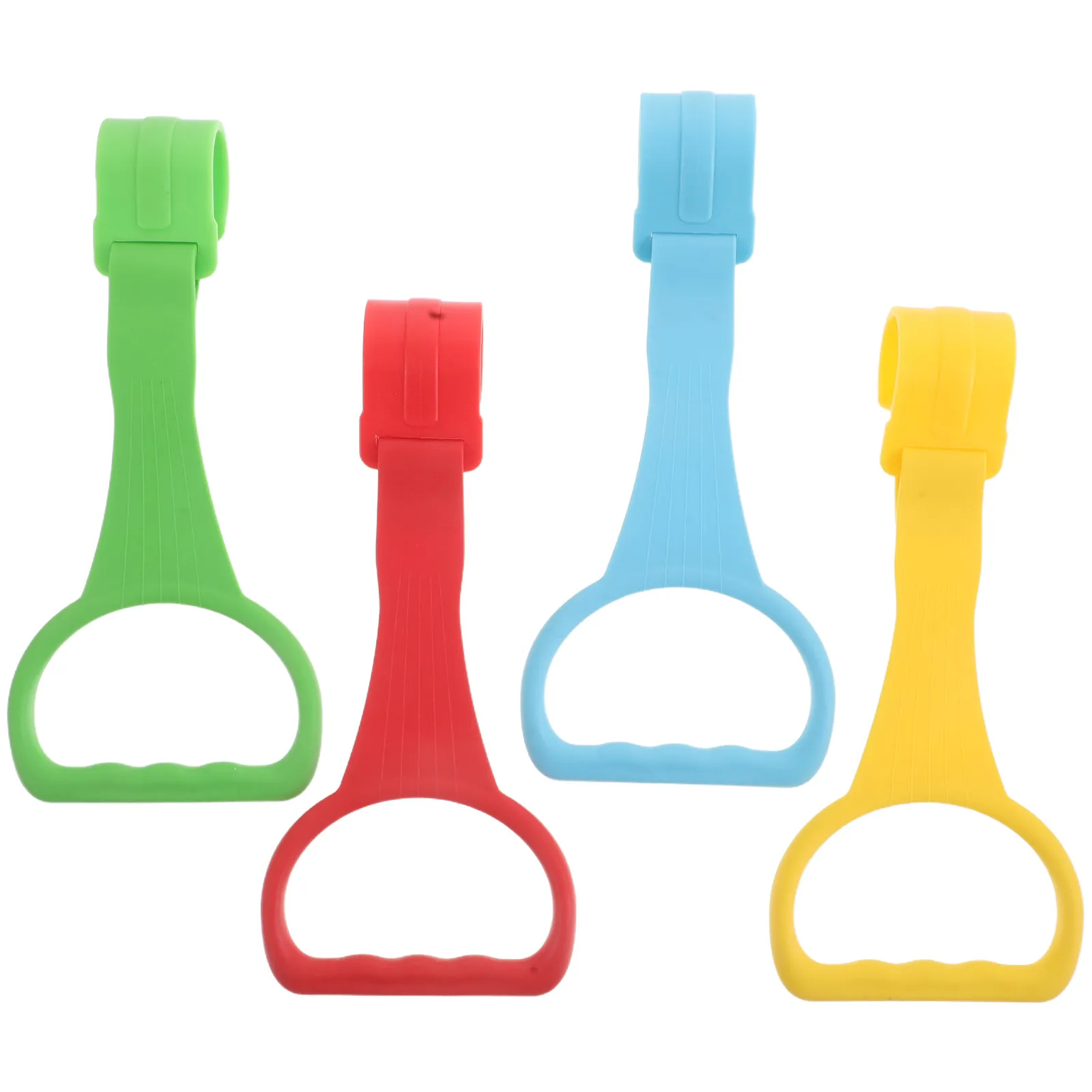 4Pcs Baby Walking Assistant Pull Up Rings Infant Standing Practice Playpen Hanging Handles Plastic Play Pen Accessories