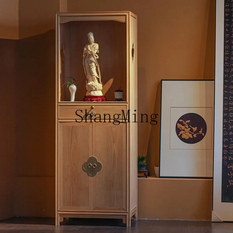 

FG new Chinese solid wood Buddhist niche vertical cabinet Buddhist platform Bodhisattva Buddhist hall household simple incense