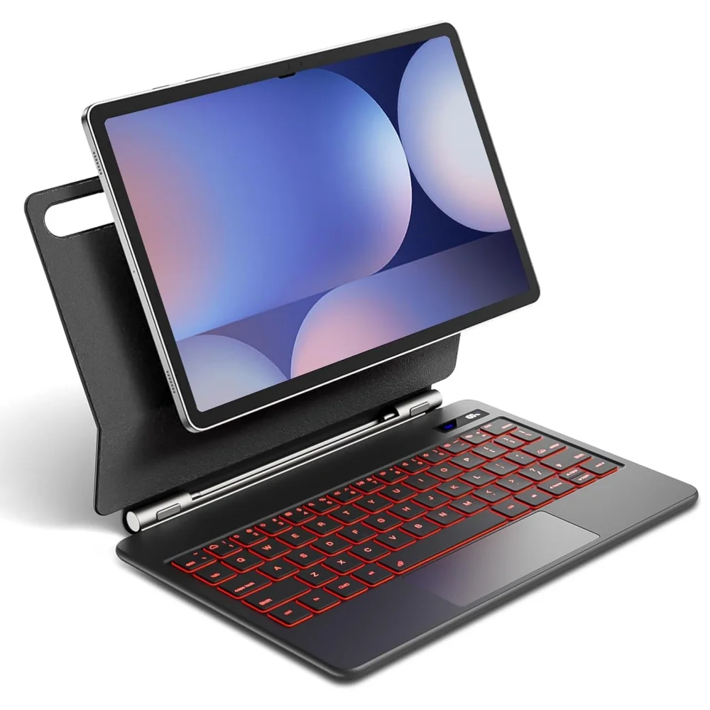 

Touchpad Magic Keyboard Case for Samsung Galaxy Tab S10+/S9+/S8+/ S7 FE/ S7+ 12.4 inch Backlit Magic Floating Cantilever Cover