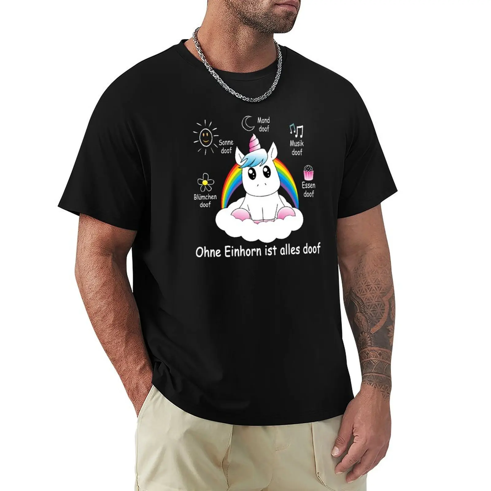

Without a unicorn everything is stupid T-Shirt anime funny costumes hippie clothes Clothing mens clothes