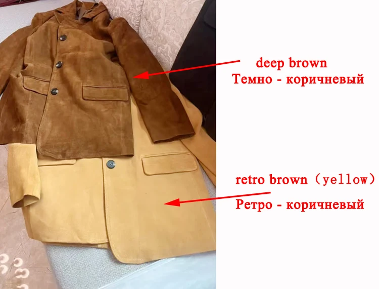 Vintage Brown Kid Suede Jacket for Women 2023 New High Sense Loose Oversized Leather Suit Blazer Female Casual Coat Streetwear