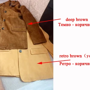 Vintage Brown Child suede jacket for women 2023 new high sense loose large leather suit women's blazer casual coat streetwear 8 Main Sales Women's Brown Coat - №7