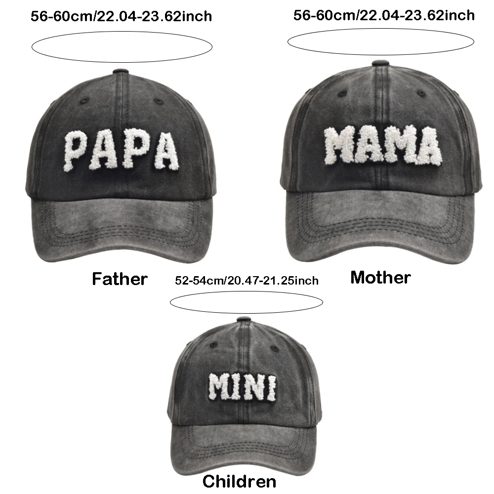 2024 New Letter Embroidered Children\'s Baseball Hat Outdoor sports Casual Family Parent-child Sunshade Hat Dad Mom Kids Hat Gift