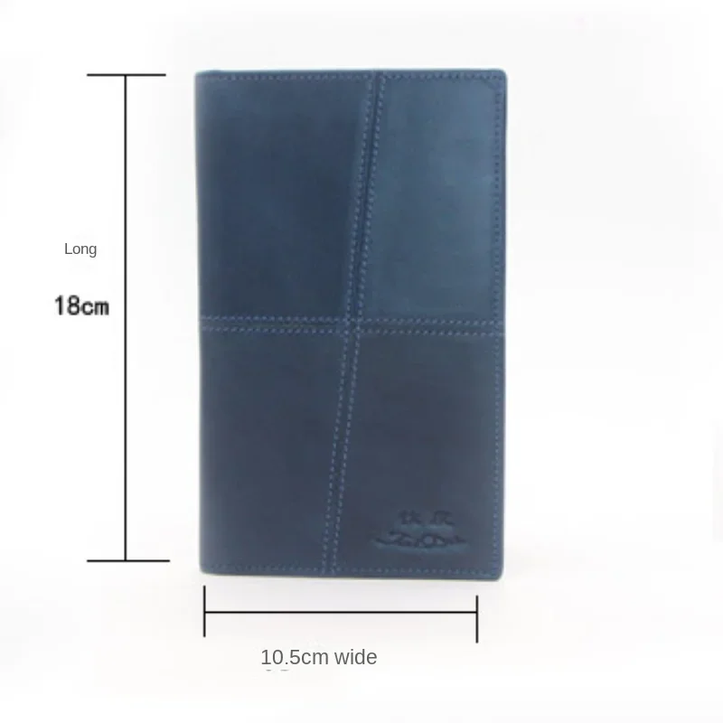 

Dermis Cowhide Leather Wallet Multiple Card Bag Women Men Clutch Bag Ladies' Fashion Sewing Thread Portable Compact Unisex