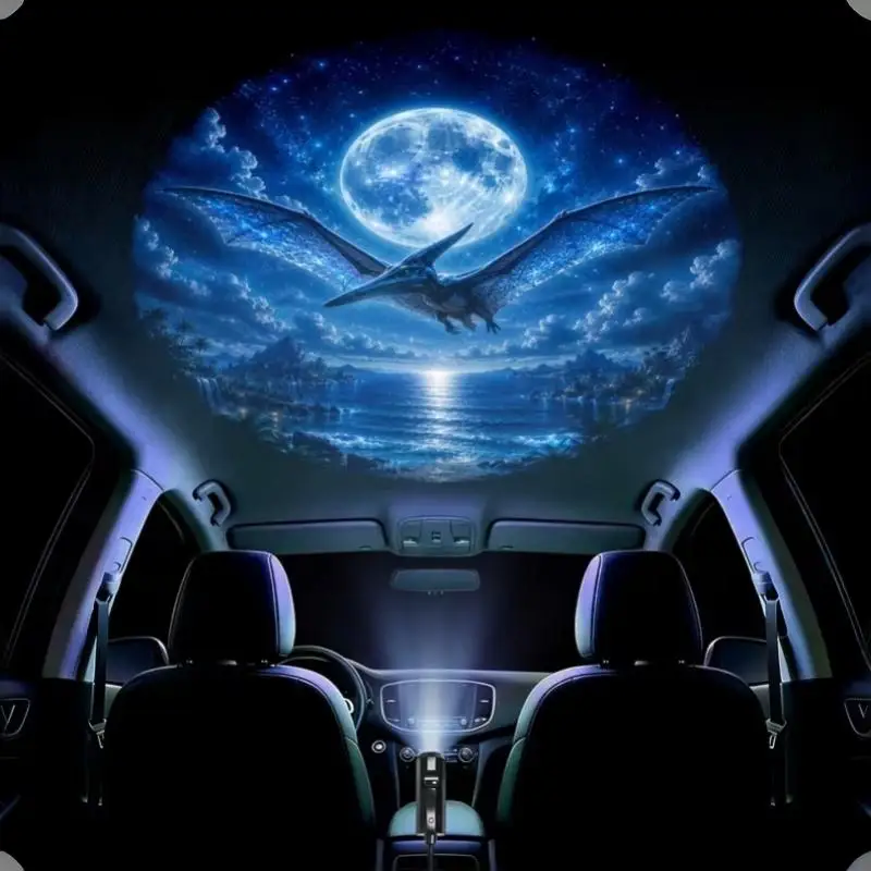 360° Rotatable Dinosaur USB Projector Night Light Eye Care Soft Lamp for Kids Sleep Aid Bedroom Decor Gift