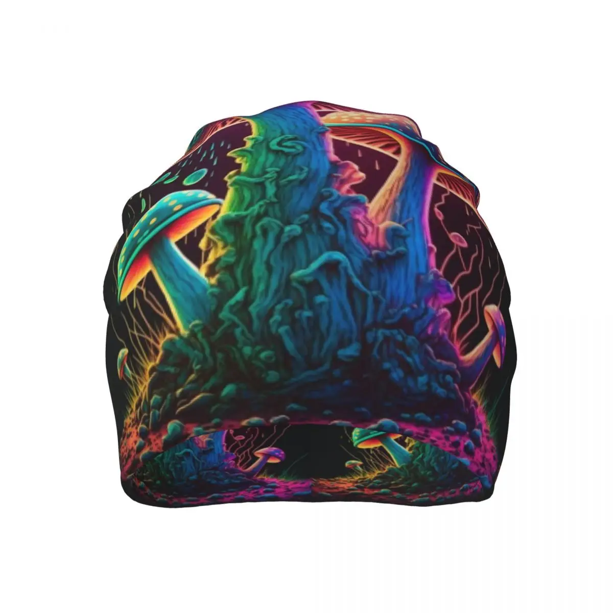 

Neon Psychodelic Mushrooms Stuff Unisex locomotive Beanies Hat For Men And Women Outdoor Hat