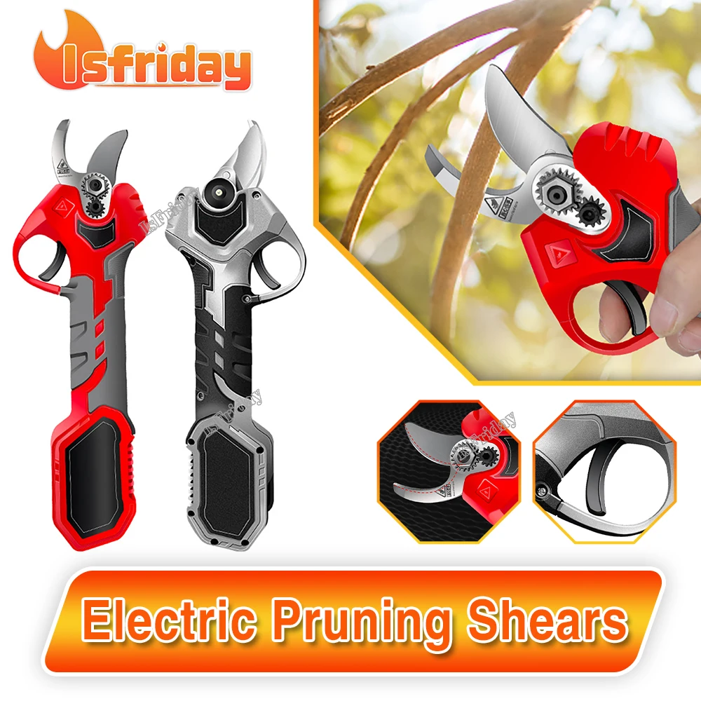 Electric Pruning Shears 25mm Cutting Diameter Sharp Blade Lightweight Cordless Pruner Handheld Power Pruner for Gardening Tree