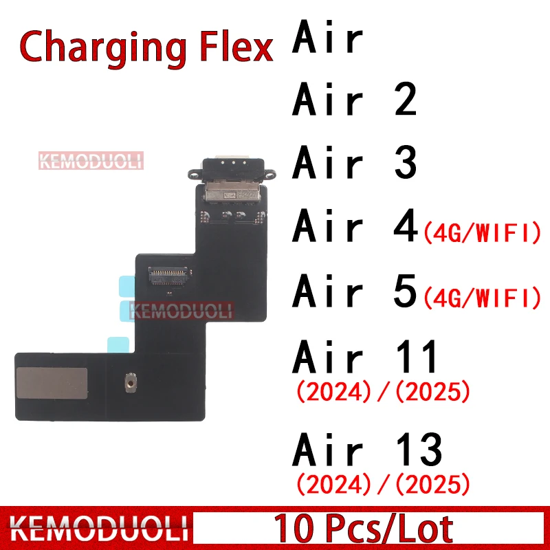 

10 Pcs USB Ports Dock Connector Cable for Ipad Air 11 13 2024 2 3th 4th 5th 6th 4 5 6 7 Generation 2022 2020 2025 Charging Flex