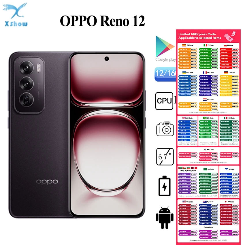 New OPPO Reno 12 6.7