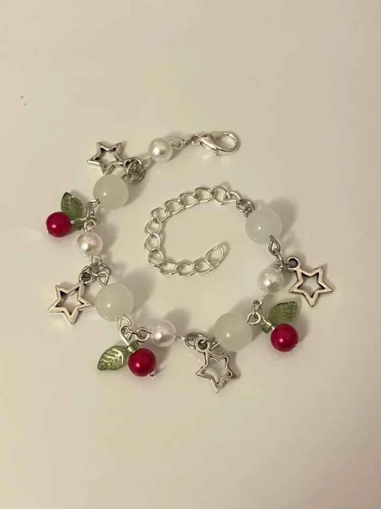 Very Berry Charm Bracelet | Handmade Dainty Jewellery | Unique，pure handmade，fashion exquisite，easy to wear, with any clothing，