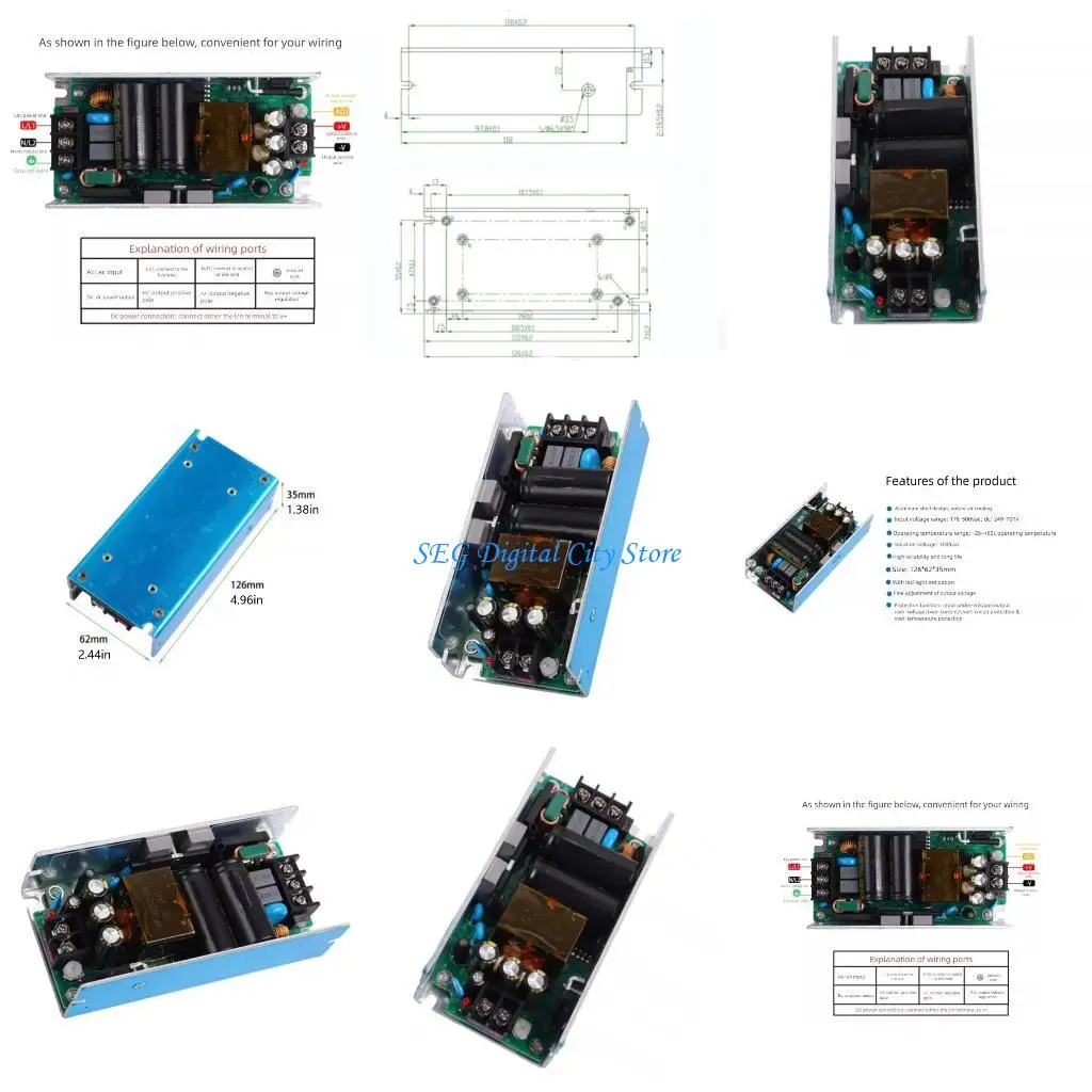 U75B MultipUrpose Power Converter Board Compact para varios dispositivos electrónicos