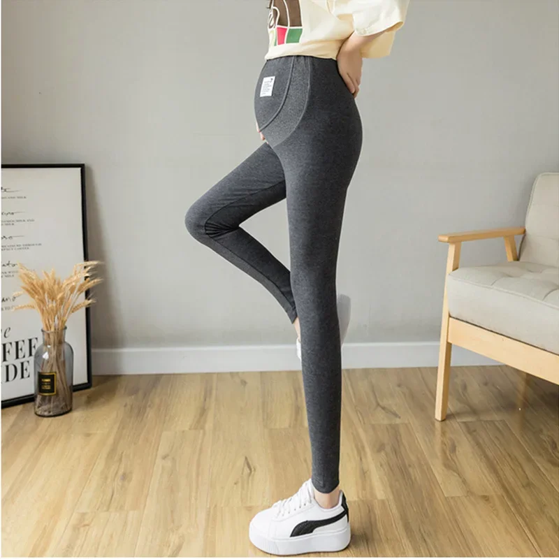 Winter Dense Thick Warm Plus Velvet Cotton Maternity Legging Thermal Fleece Belly Pants Clothes for Pregnant Women Pregnancy