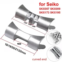 18/19/20/21/22mm Curved Flat End Adapter Jubilee Oyster Wristbelt Metal Link Stainless Steel Connectors for Seiko SKX009 SKX007