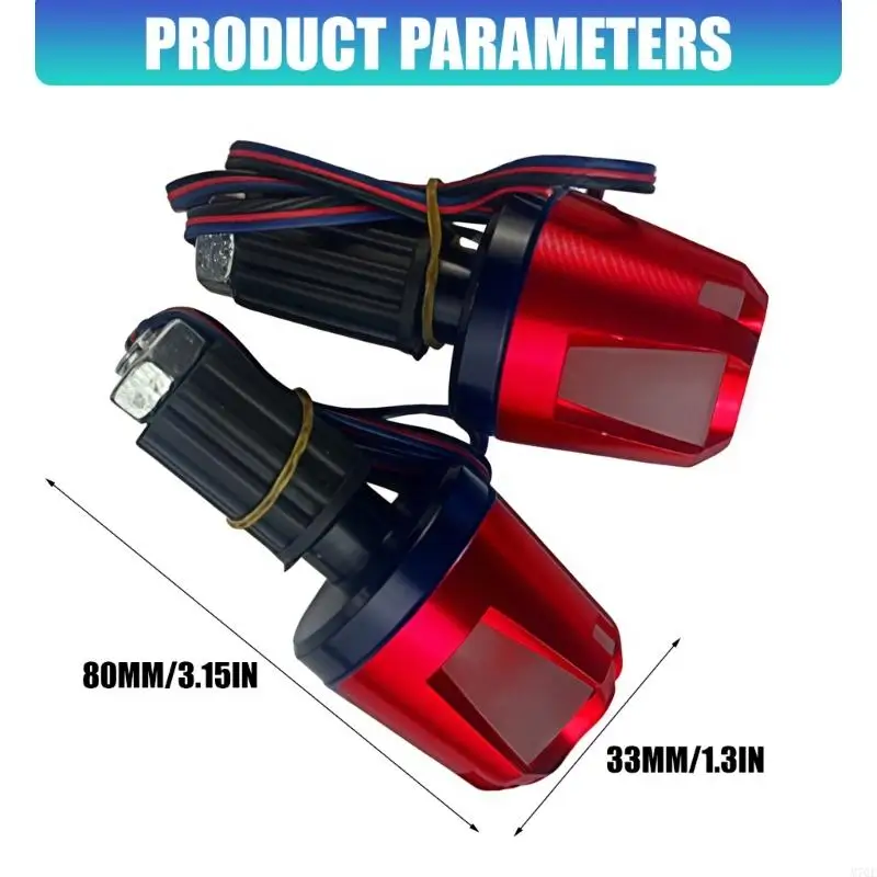 M76E Universal-Motorrad-Lenker-Endkappe mit LED-Licht, Aluminiumlegierung für Offroad-Fahrten und individuelle Anpassung – Detail 6