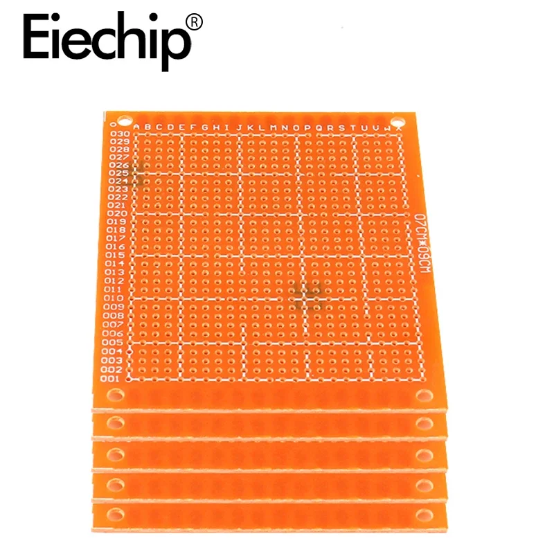 Imagem -03 - Universal Pcb Placa de Circuito Impresso Papel Protótipo Faça Você Mesmo Único Lado Solda Eletrônica 70x90 mm 7x9 10 Pcs por Lote