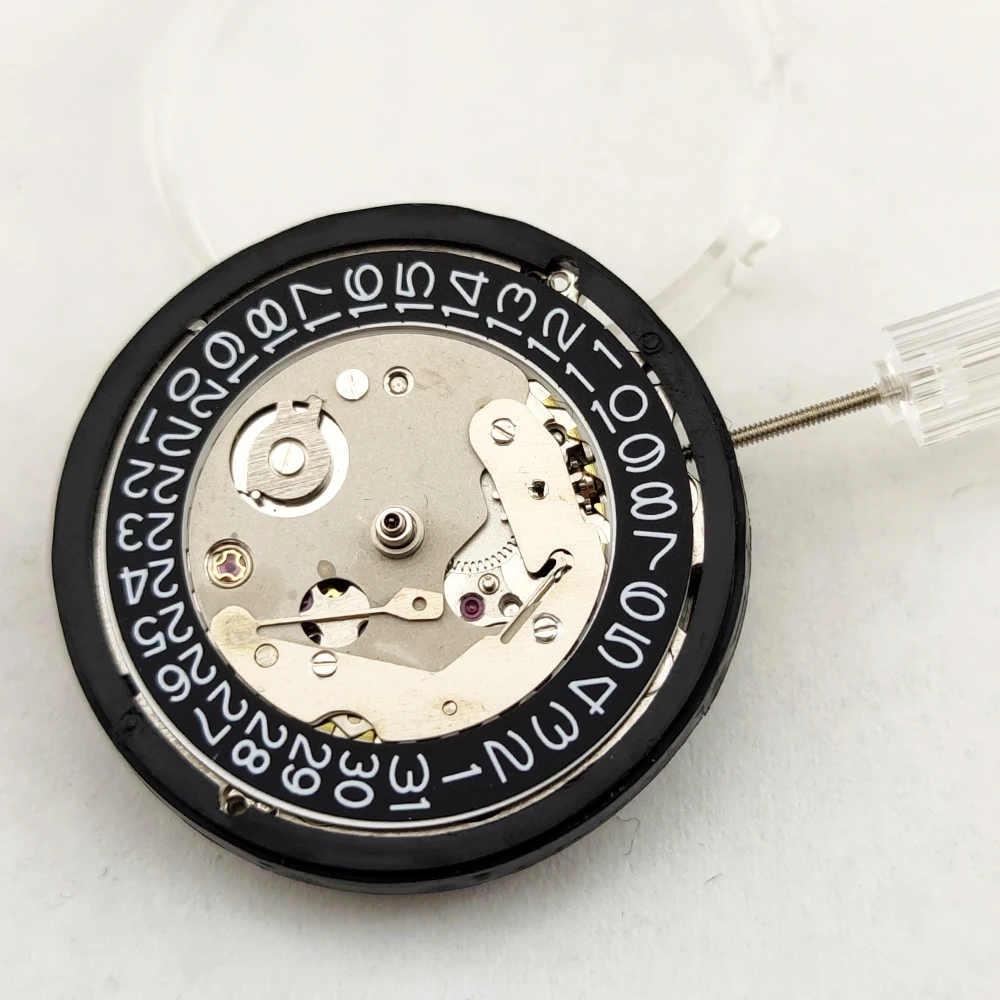 

China NH35 Movement Black Calendar NH35 Automatic Mechanical Movement High Accuracy 24 Jewels Mod Watch Replacement Japan NH35A
