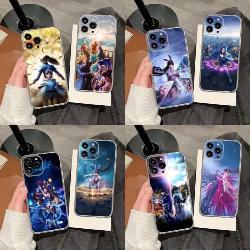 Прозрачный силиконовый чехол Douluo Dalu Soul Land для Iphone 15 14 Pro 13 Mini 11 12 Max Xr X Xs 7 8 Plus 6