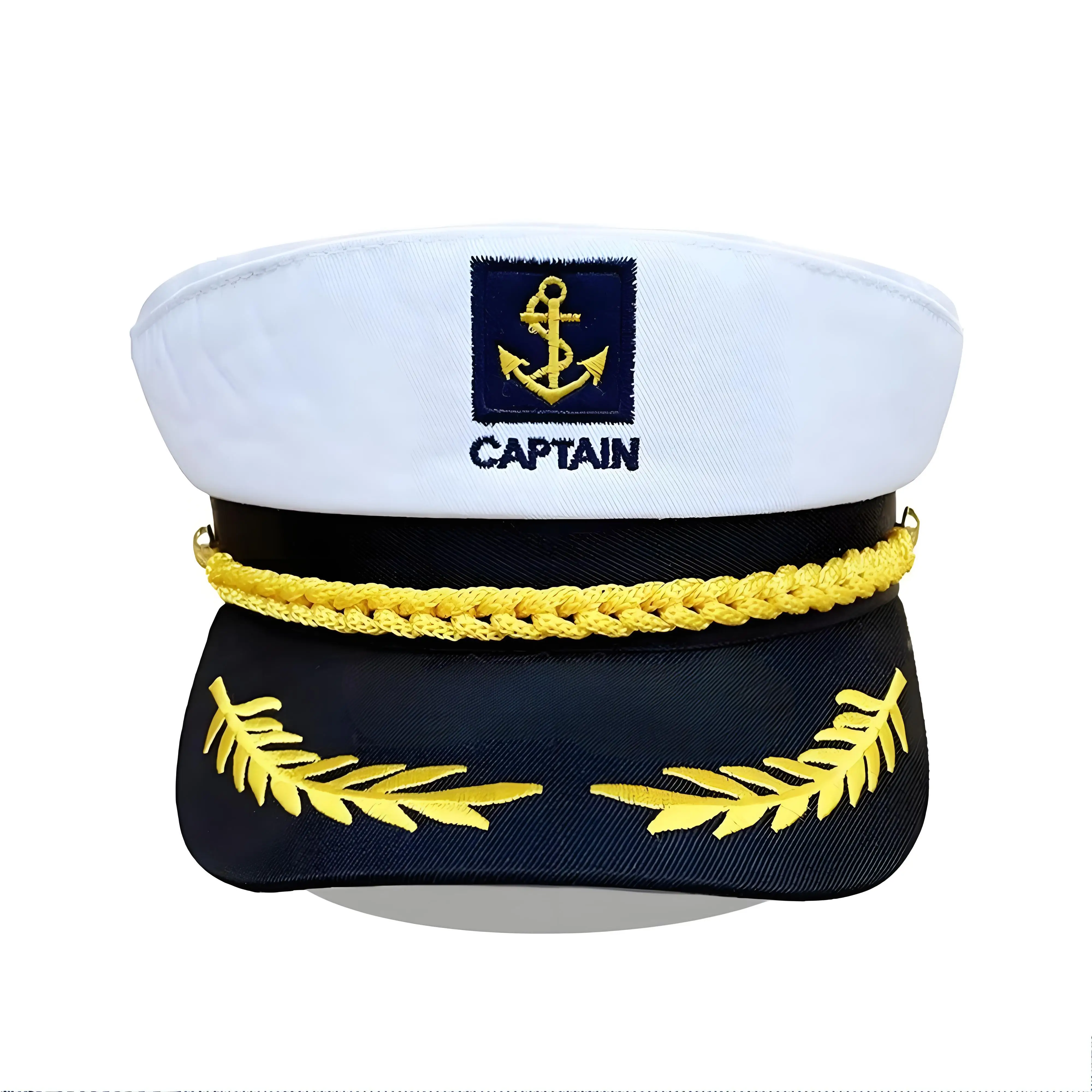 Adult Navy Hat Yacht Military Hats Boat Skipper Ship Sailor Captain Costume Hat Navy Marine Admiral Embroidered Captain's Cap