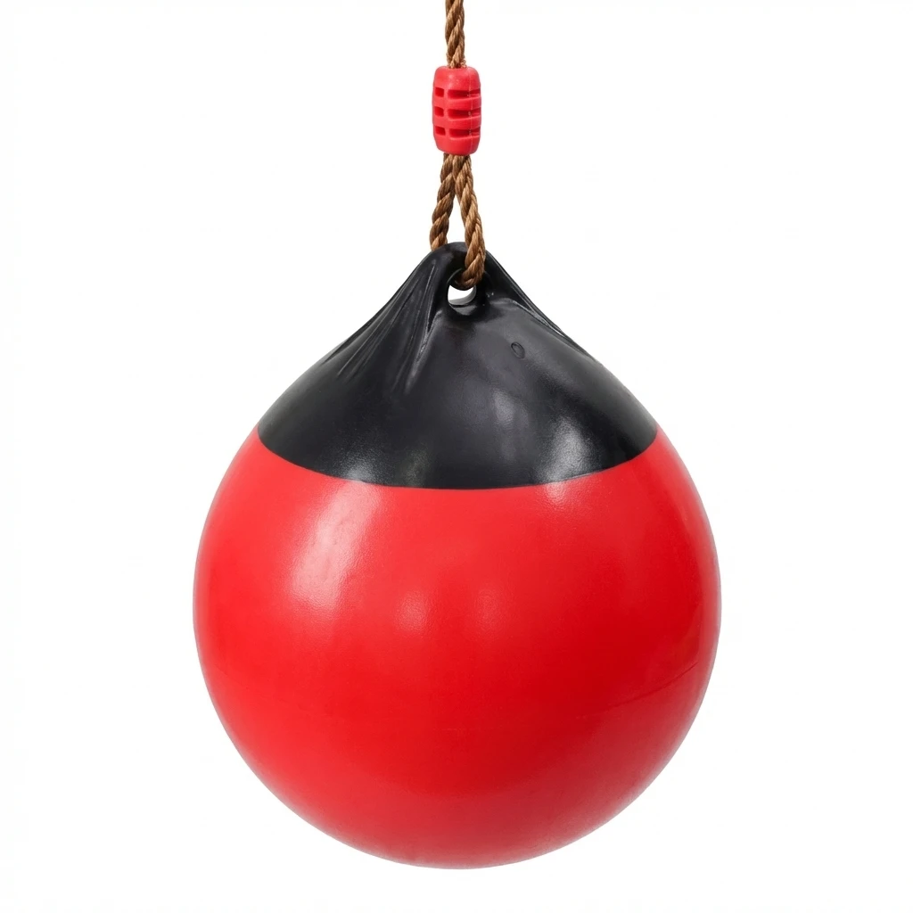 

Children's Toy Swing, 38cm Hanging Swing Ball with 10mm Rope, Plastic Playground Rope Swing for Outdoor Tree, Kids Swing Set