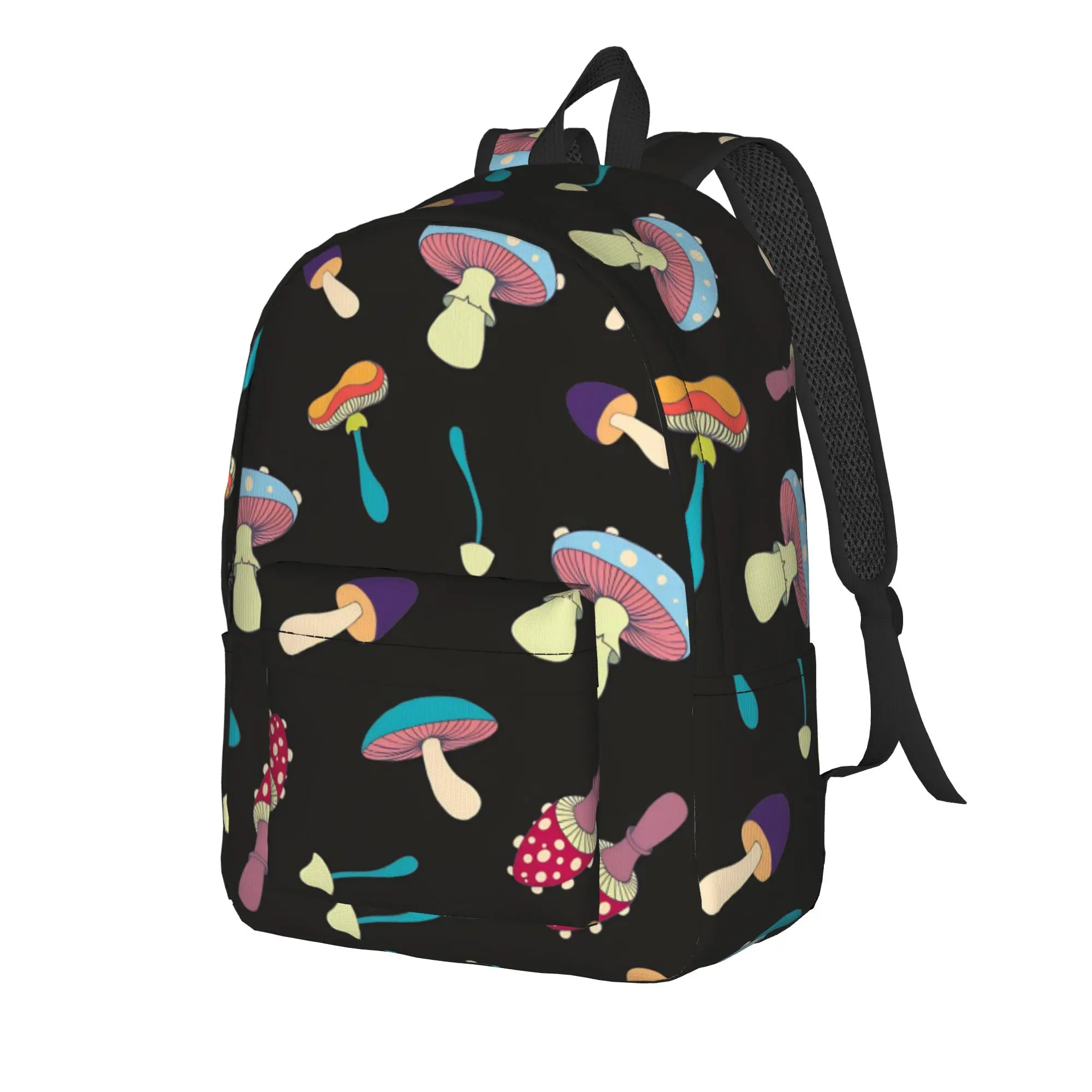 Magic Mushrooms Backpack for Men Women Fashion High School Business Daypack  Laptop Computer Canvas Bags Sports