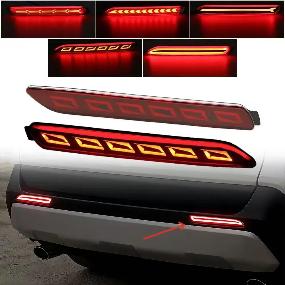 

LED Rear Bumper Brake Light For Mark X Camry RAV4 Alphard High Brightness Fog Lamp Reflector Car Accessories White Red 12V