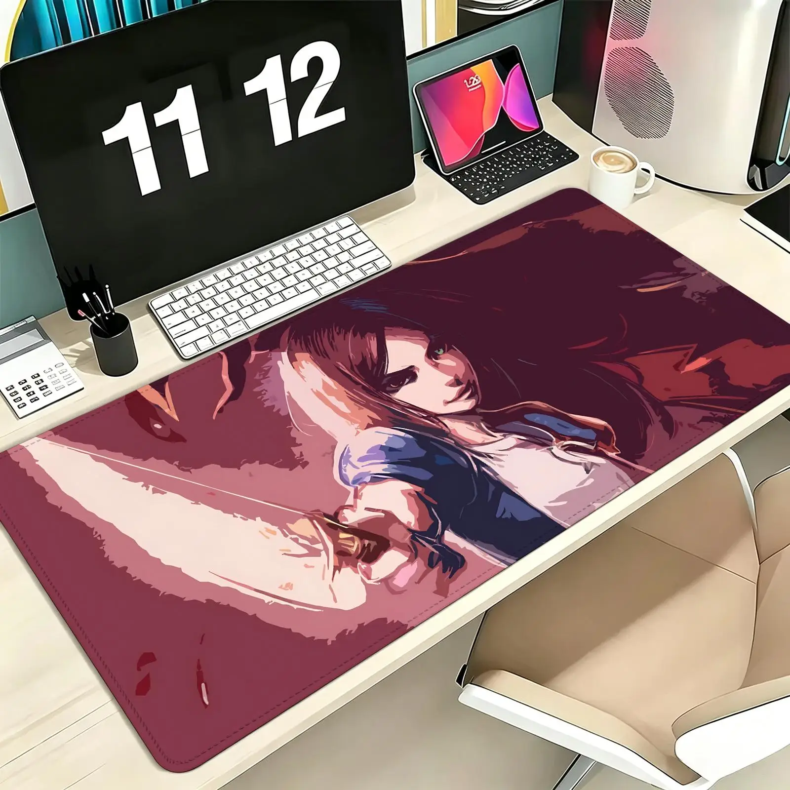 Pro E-Sports XXL Gaming Mousepad Extra Large Non-Slip Stitched Edge Keyboard Laptop Desk Mat For PC Gamer Alice Madness Returns