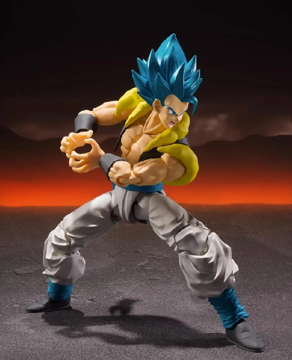 

In Stock Original Shf Sh Figuarts Dragon Ball Gogeta Action Figure Blue Hair Model Toys Anime Figura Gift