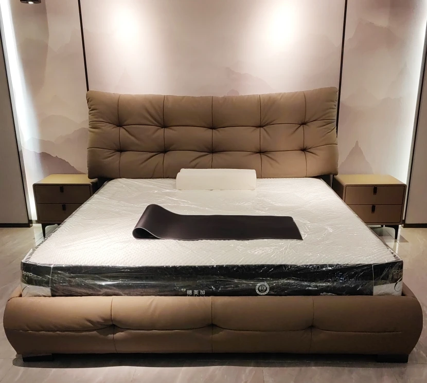 

For Italian Style New Design king Size Bed Set Modern Bedroom Furniture Luxury Classical Fabric Soft Bed Frame Single Double Bed